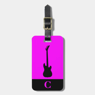 Etiqueta De Bagagem Guitarra Baixo Elétrica Monogram Travel Music Mage