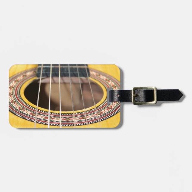 Etiqueta De Bagagem Guitarra espanhola (Frente Horizontal)