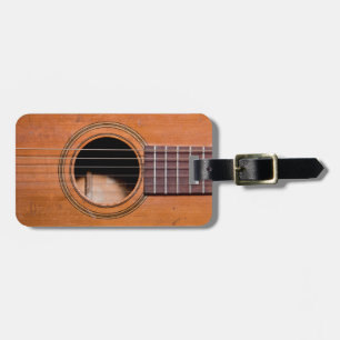 Etiqueta De Bagagem Guitarra rústica