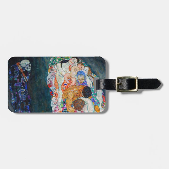 Etiqueta De Bagagem Gustav Klimt - Morte e Vida (Frente Horizontal)