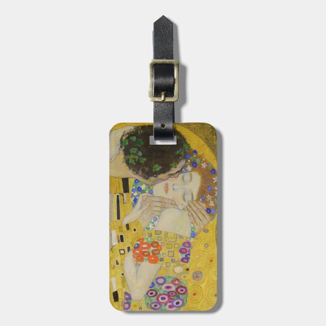Etiqueta De Bagagem Gustav Klimt - The Biss (Frente Vertical)