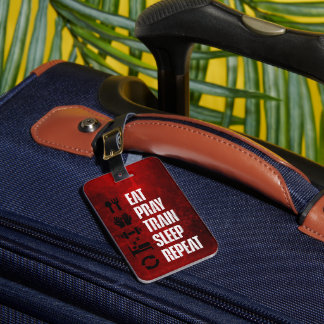 Etiqueta De Bagagem Gym Eat Pray Train Sleep Repeat  Luggage Tag