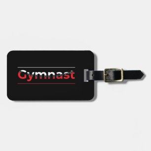 Etiqueta De Bagagem Gymnast - Mínimalista Palavra de ginástica moderna