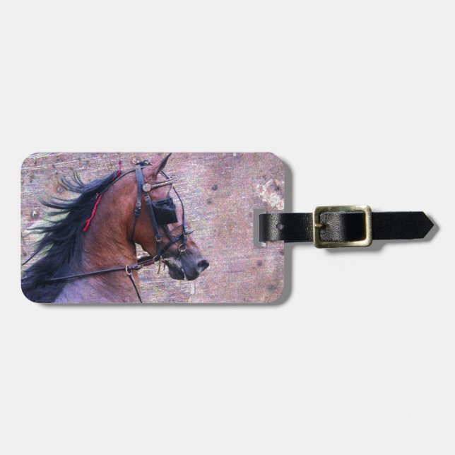 Etiqueta De Bagagem Hackney Grunge (Frente Horizontal)