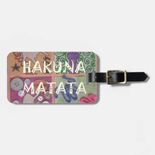 Etiqueta De Bagagem Hakuna Matata - Sinal de Arte Impressão
