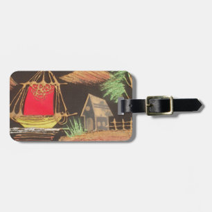 Etiqueta De Bagagem Hakunamatata Trendy Vintage Navio Safari Night