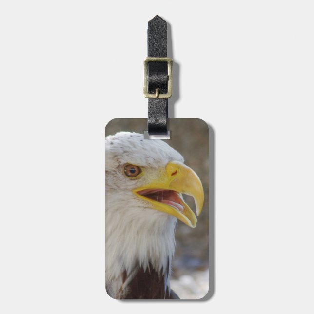 Etiqueta De Bagagem Haliaeetus leucocephalus (Frente Vertical)
