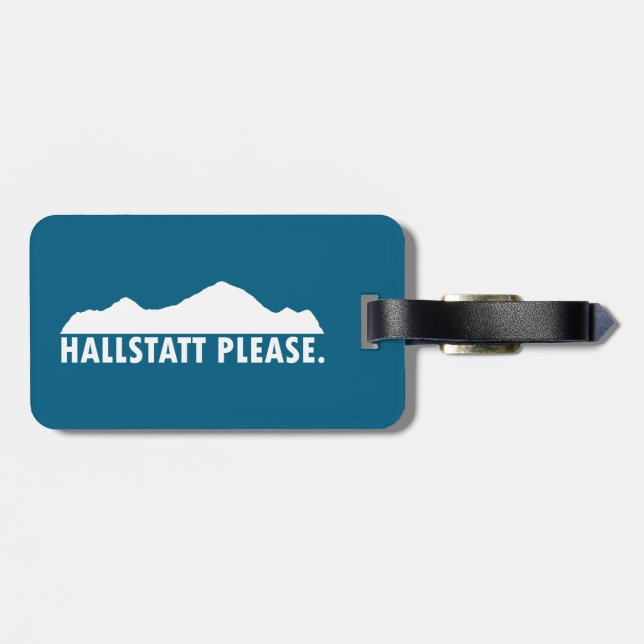 Etiqueta De Bagagem Hallstatt Áustria, por favor (Traseira Horizontal)