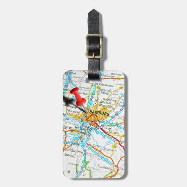 Etiqueta De Bagagem Hamburgo, Alemanha (Frente Vertical)
