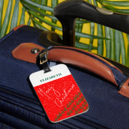 Etiqueta De Bagagem Hand-Drawn Personalized Merry Christmas