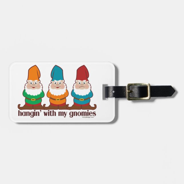 Etiqueta De Bagagem Hangin com meu Gnomies (Frente Horizontal)