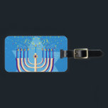 Etiqueta De Bagagem hanukkah menorah<br><div class="desc">"hanukkah menorah ", "feliz hanukkah",  menorah, "estrela de david", "chanukah jedesejo",  Hanukkah, "feriados judeus"chanukah,  hanukah,  chanukkah,  canukah,  chanukah,  hanuka,  hebrew,  jew, , ,  judaísmo,  menora,  ica, </div>
