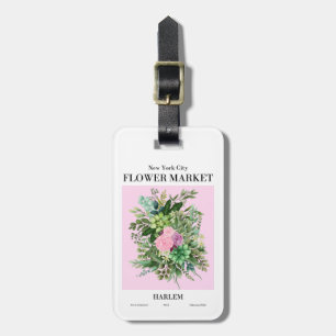 Etiqueta De Bagagem Harlem Colorida do Mercado da Flor de Nova Iorque