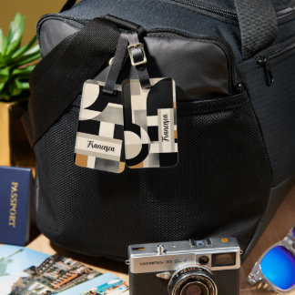 Etiqueta De Bagagem Harmonia em Sombras: Composição de Abstrato de B &