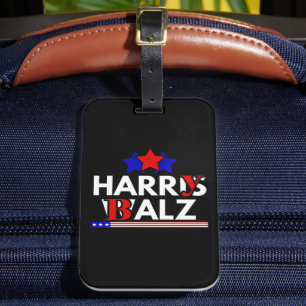 Etiqueta De Bagagem Harris Walz 24 Harry Balz 2024 Meme Democráticos