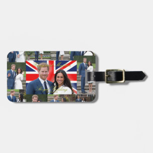 Etiqueta De Bagagem Harry e Meghan Royal Wedding Pro Photo Montage