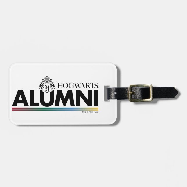 Etiqueta De Bagagem Harry Potter| Alumni HOGWARTS™ (Frente Horizontal)