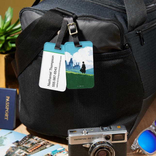 Etiqueta De Bagagem HARRY POTTER™ SOBREINDO HOGWARTS™ Castle (Frente e verso)