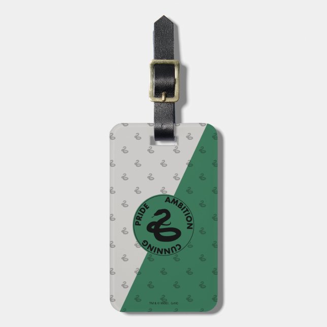 Etiqueta De Bagagem Harry Potter | Traços para casas SLYTHERIN™ Gráfic (Frente Vertical)