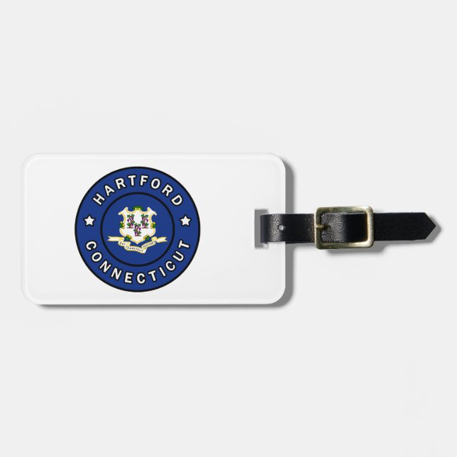 Etiqueta De Bagagem Hartford Connecticut (Frente Horizontal)