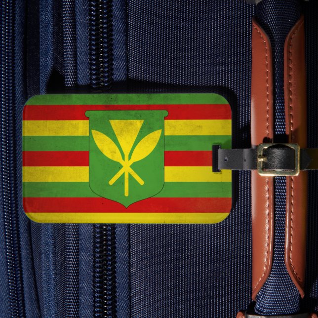 Etiqueta De Bagagem Havaianos Nativos - Kānaka Maoli (Frente Insitu 4)