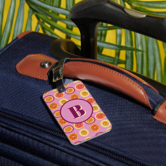 Etiqueta De Bagagem Hawaiian Tropical Fruit Pink Custom Luggage Tag