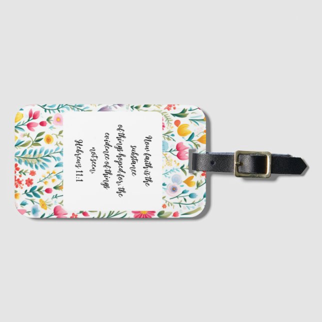 Etiqueta De Bagagem Hebreus 11:1 Etiqueta para Bagagem (Frente Horizontal)