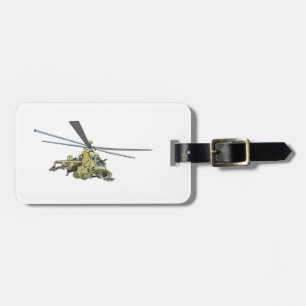 Etiqueta De Bagagem Helicóptero de desenho "Hind"