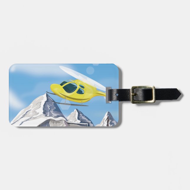 Etiqueta De Bagagem Helicóptero de Resgate (Frente Horizontal)