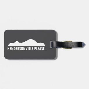 Etiqueta De Bagagem Hendersonville Carolina do Norte, por favor