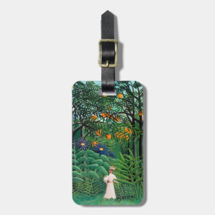 Etiqueta De Bagagem Henri Rousseau - Mulher Caminhando numa Floresta E