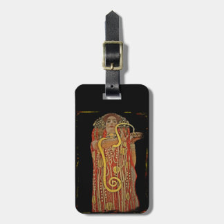 Etiqueta De Bagagem Higiene com Cobra em suas mãos