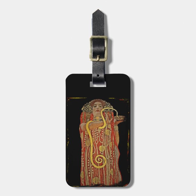 Etiqueta De Bagagem Higiene com Cobra em suas mãos (Frente Vertical)