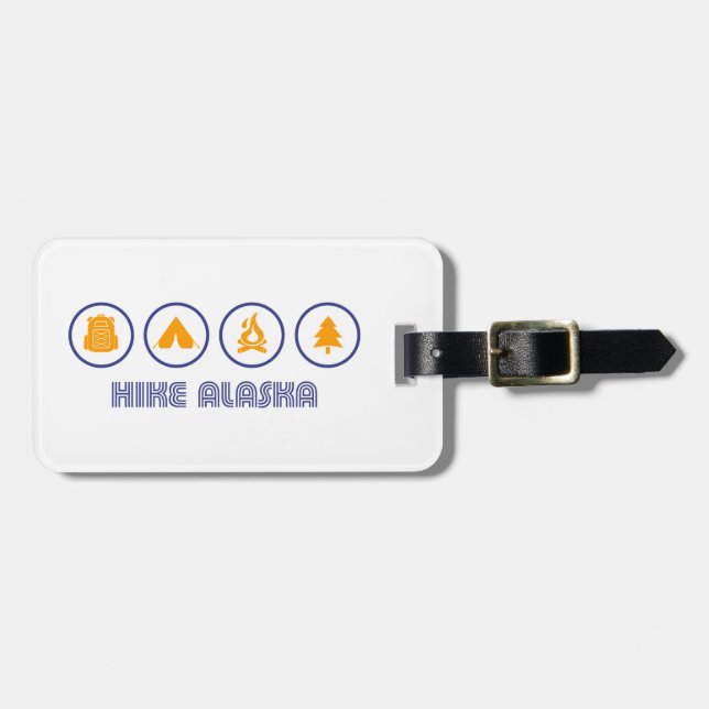 Etiqueta De Bagagem Hike Alaska (Frente Horizontal)