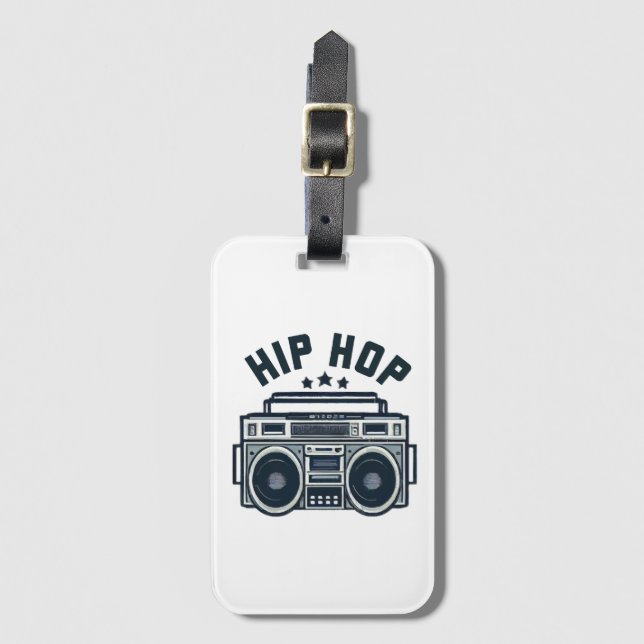 Etiqueta De Bagagem Hip hop (Frente Vertical)