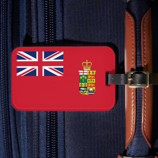 Etiqueta De Bagagem Historic Canadian Red Ensign 1871-1921  (Frente Insitu 4)