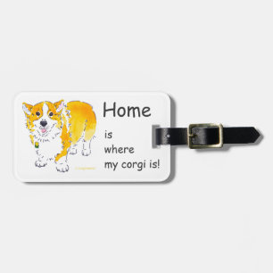 Etiqueta De Bagagem "Home é onde meu corgi é" Tag da bagagem