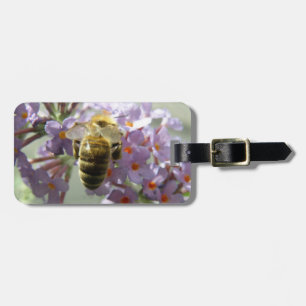 Etiqueta De Bagagem Honeybee Buddleia Flowers