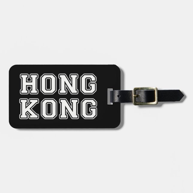 Etiqueta De Bagagem Hong Kong (Frente Horizontal)