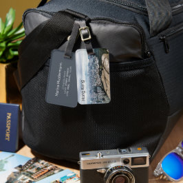 Etiqueta De Bagagem Hong Kong Lion Hill Skyline Panorama Souvenir