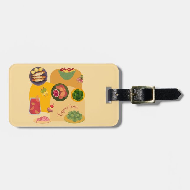 Etiqueta De Bagagem Hora de Tapas (Frente Horizontal)
