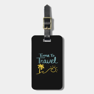 Etiqueta De Bagagem Hora de Viajar para a Praia