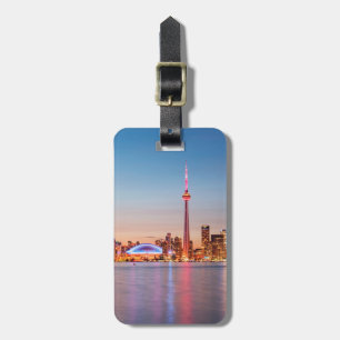 Etiqueta De Bagagem Horizonte de Toronto ao Pôr do Sol
