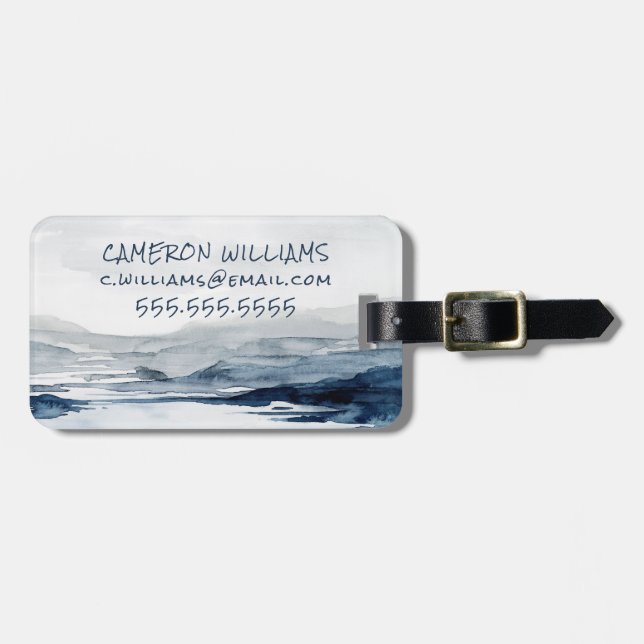 Etiqueta De Bagagem Horizonte II esmaecido (Frente Horizontal)