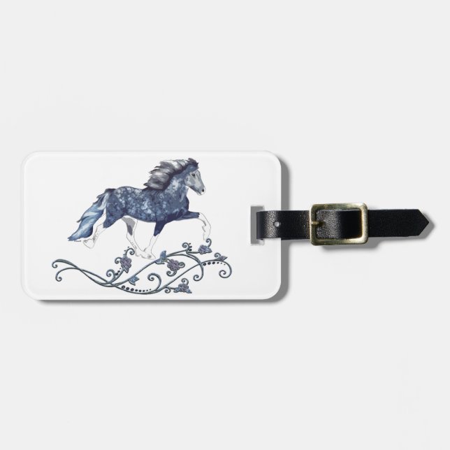 Etiqueta De Bagagem Horse Islandês Blámóða (Frente Horizontal)