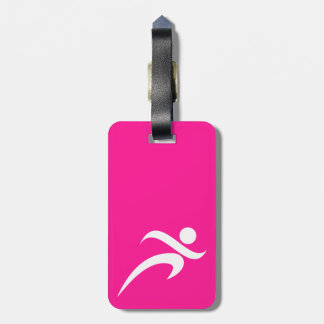 Etiqueta De Bagagem Hot Pink Runner; Runner