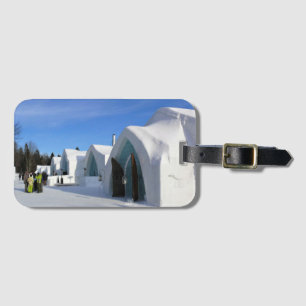 Etiqueta De Bagagem Hotel de Glace, Quebec, Canadá