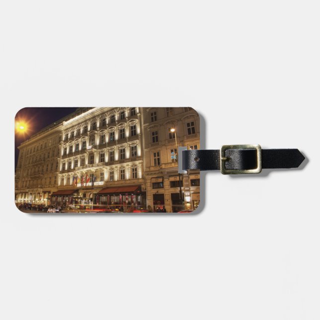 Etiqueta De Bagagem Hotel Sacher (Frente Horizontal)