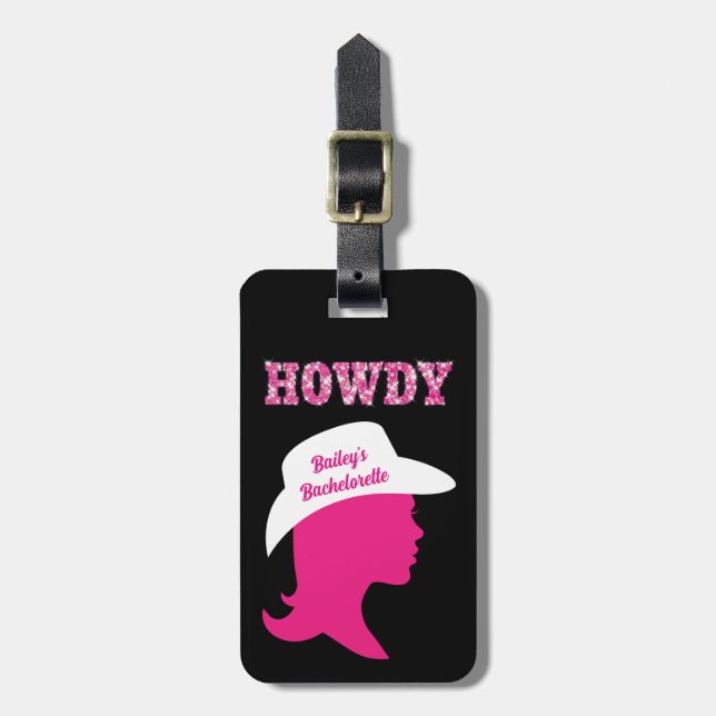 Etiqueta De Bagagem Howdy Nashville Bachelorette (Frente Vertical)