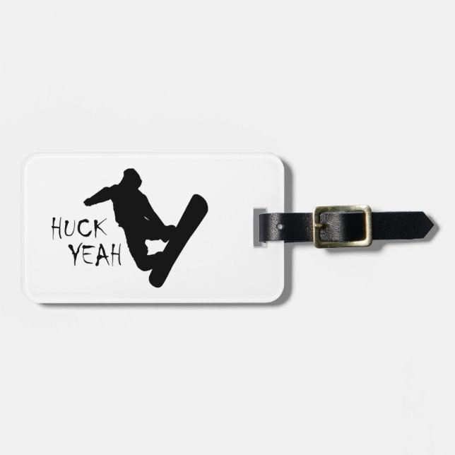 Etiqueta De Bagagem Huck Sim (Snowboard) (Frente Horizontal)